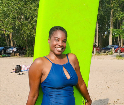 Brown Girl Outdoor World Flat Water Intro to Surf