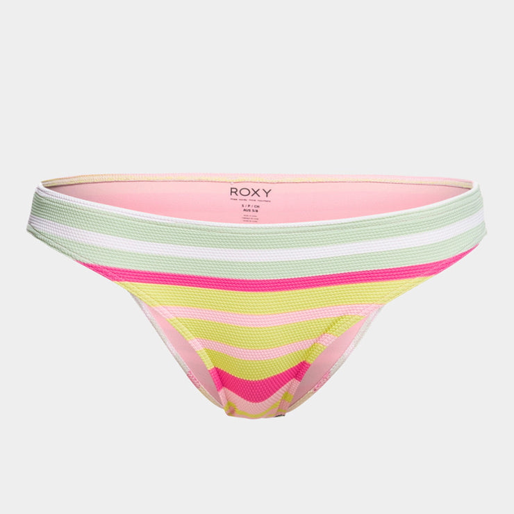 Roxy Stripe Soul Mid Waist Bikini Bottoms