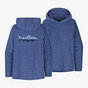 Patagonia Women's Capilene® Cool Daily Graphic Hoody - Wild Waterline: Current Blue X-Dye