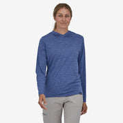 Patagonia Women's Capilene® Cool Daily Graphic Hoody - Wild Waterline: Current Blue X-Dye