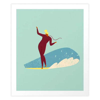 Surf Girl Art Print