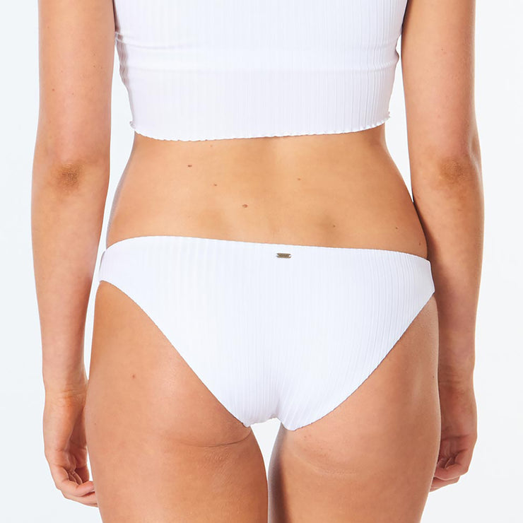 Rip Curl Premium Surf Cheeky Coverage Bikini Bottom - White