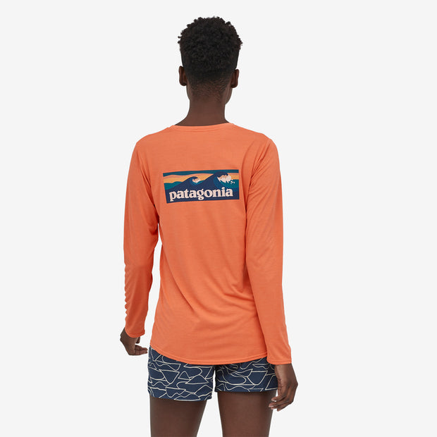 Patagonia Women's Longsleeve Capilene® Cool Daily Graphic Shirt - Tigerlily Orange X-Dye